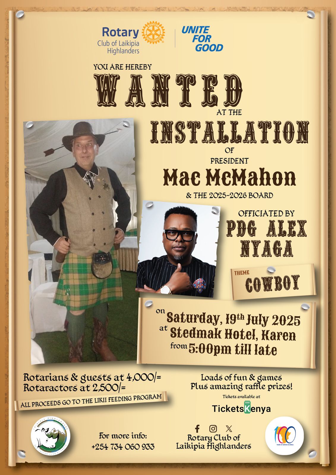 Highlanders Installation Party