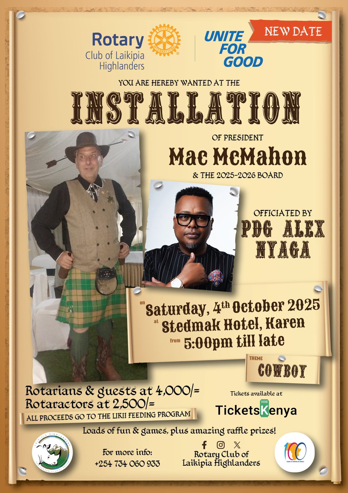 Highlanders Installation Party