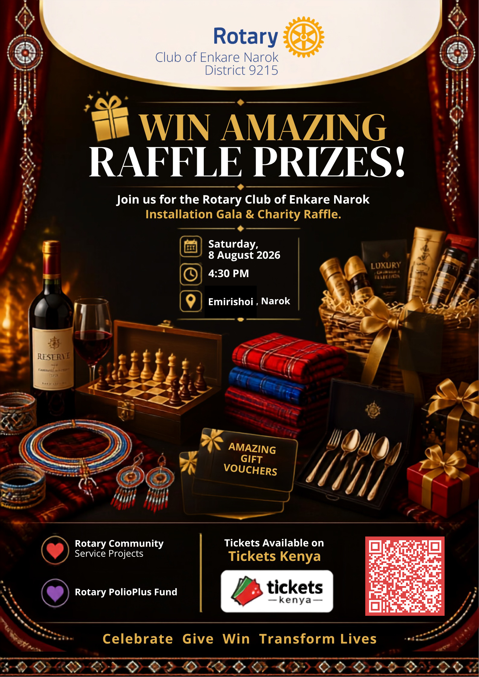 Rotary Club of Enkare Narok Installation Gala & Charity Raffle 2026